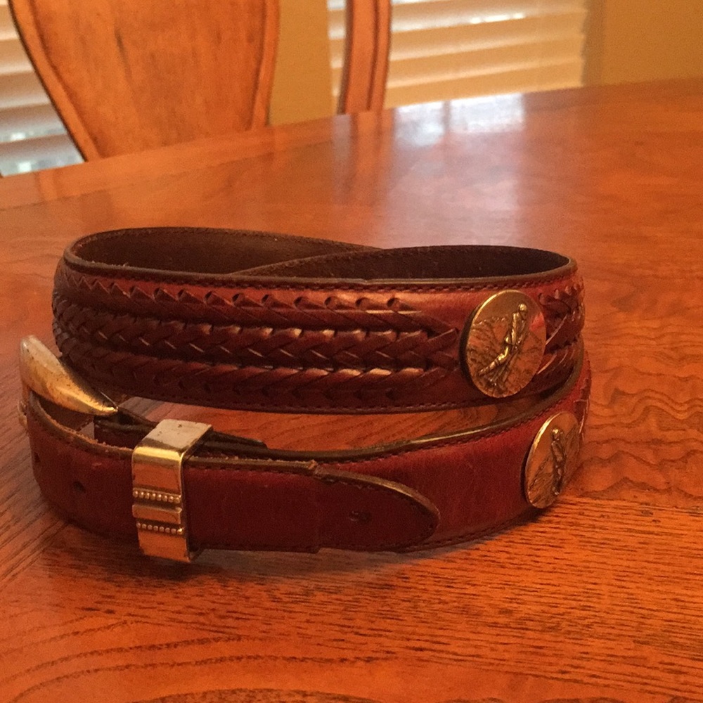Men’s Brown Onyx by Brighton Belt Size 34 Golf.